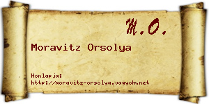 Moravitz Orsolya névjegykártya